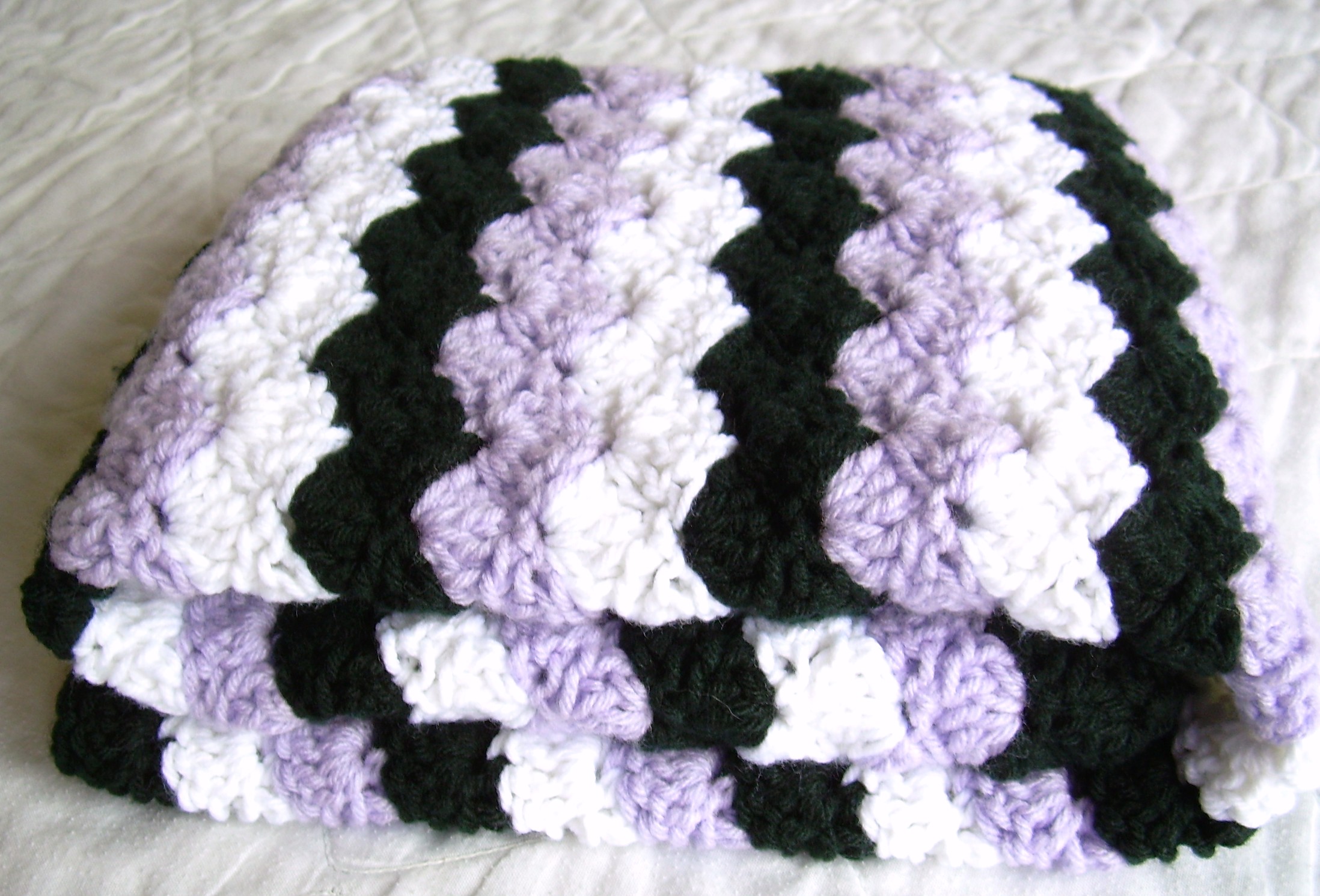 purple baby blanket